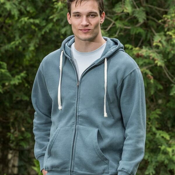 Unisex Vintage Fleece Full-Zip Hooded Sweatshirt Thumbnail